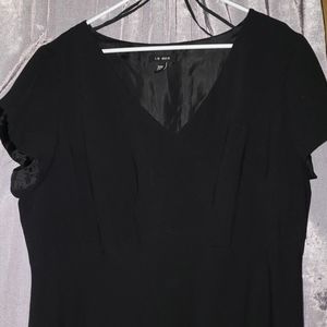 Black sateen dress
